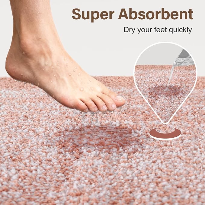 60x24 Long Bathroom Rugs Washable Non Slip, Soft Absorbent Quick Dry Mats - Image 7
