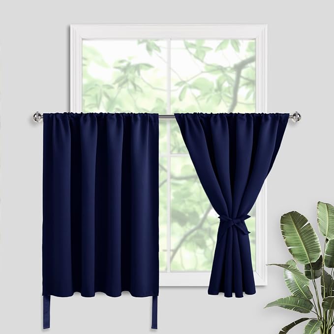 JIUZHEN Short Blackout Curtains by JIUZHEN