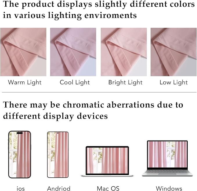 NICETOWN Pink Velvet Curtains 84 inch Long 2 Panels - Image 8