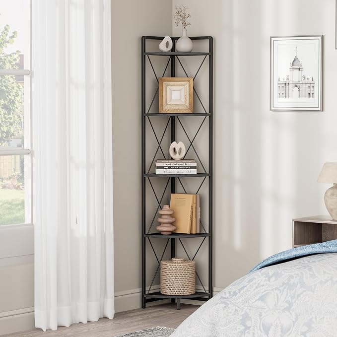 5 Tier Corner Shelf Stand, Metal Corner Shelf, Plant Stand Display Shelf - Image 7