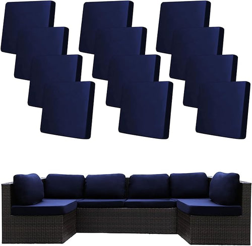 12 Pcs Stretch Patio Cushion Covers, Outdoor Couch Covers Replacement, Outdoor by BIETYONE