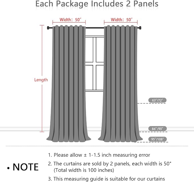 MEETSKY Sage Green Curtains 84 Inches Long 2 Panels Boho Curtains - Image 6