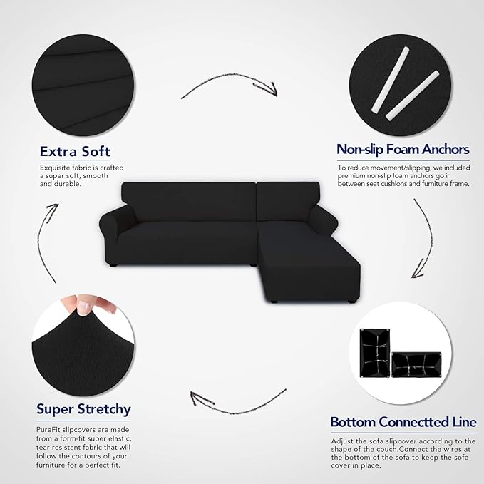 PureFit Super Stretch Sectional Couch Covers - Image 3