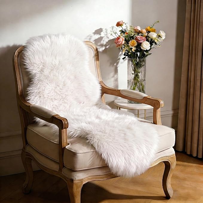 Ultra Soft Faux Fur Rug, Fluffy Shaggy 2 x 6 Ft Sheepskin Fur - Image 6