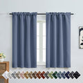 OVZME Denim Blue Short Blackout Curtains by OVZME