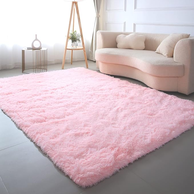 Pink Area Rug for Bedroom 6x9: Pink Rugs for Girls Room - Image 2