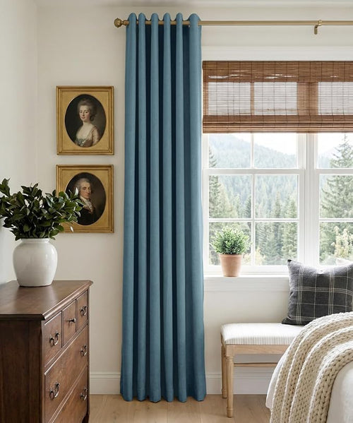 100% Blackout Shield Linen Blackout Curtains - Image 2