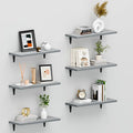 SKYSEN Floating Shelves for Wall Set of 6, 15.7in Wood Wall Shelf for Decor by skysen