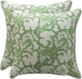 Ridhi Block Print Sage Green Pillow Cover 24" x 24" Decorative Couch Pillows by Ridhi