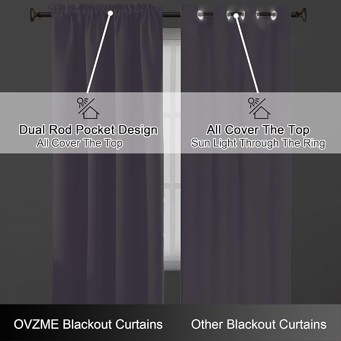 OVZME Lavender Blackout Curtains - Image 7