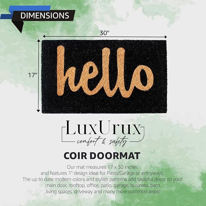 LuxUrux Hello Outdoor Doormat, - Image 2