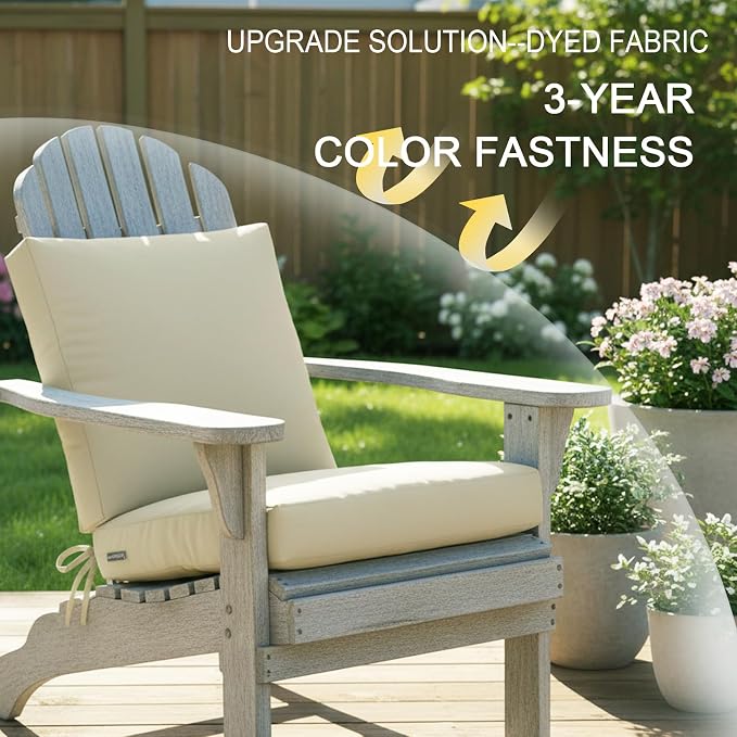 NettyPro Outdoor Cushion Slipcovers Waterproof 4 Pack Patio Chair Seat Cushion - Image 4