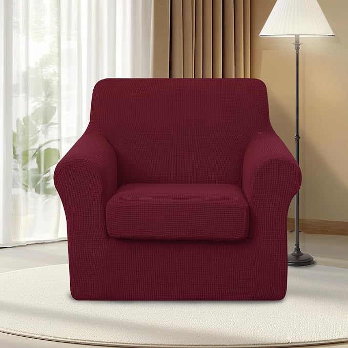 U-NICE HOME 2 Pieces Chair Covers Stretch Couch Cover Sofa Cover Washable Chair - Image 2