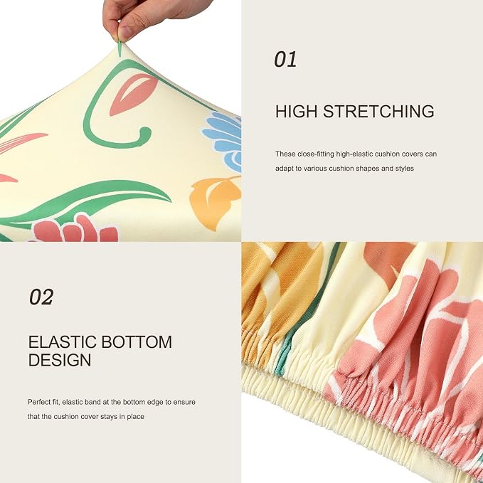 SearchI Stretch Printed Sofa Couch Cushion Covers Replacement Chair Cushion - Image 5