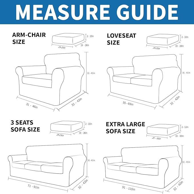 XINEAGE New 3 Pieces Couch Covers - Image 6