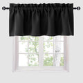 Hiasan Black Valance Curtains Blackout Rod Pocket Window Curtain Valances by Hiasan