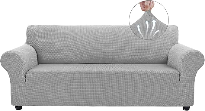 Asnomy Couch Covers for 3 Cushion Couch Stretch Sofa Covers Slipcovers by Asnomy
