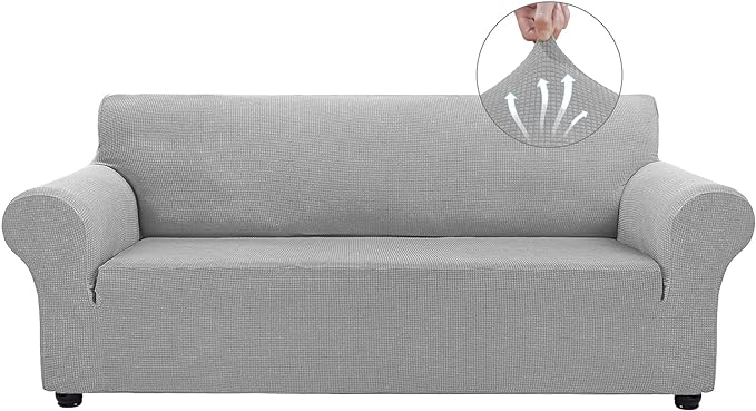 Asnomy Couch Covers for 3 Cushion Couch Stretch Sofa Covers Slipcovers by Asnomy