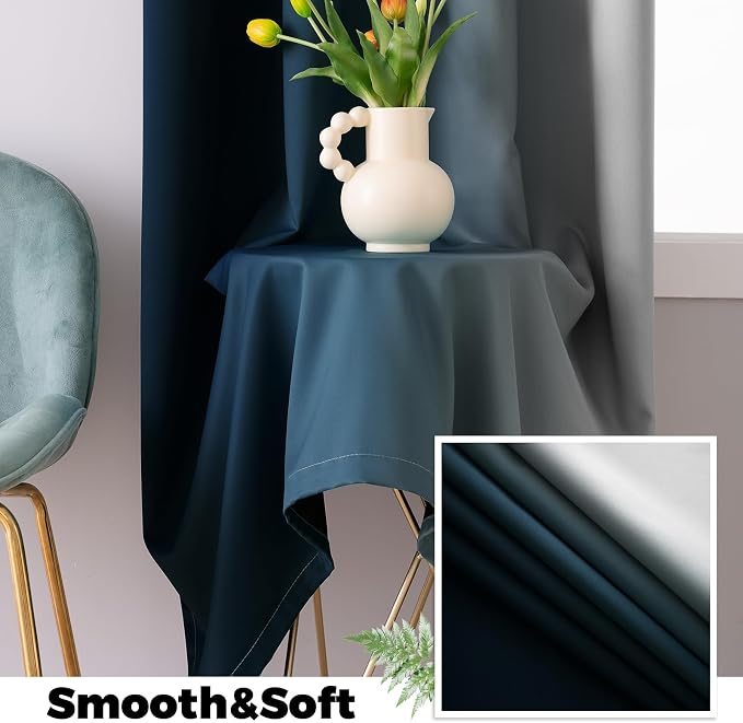Yakamok 100% Blackout Curtains 84 Inch Length 2 Layers, Light Blocking Thermal - Image 5