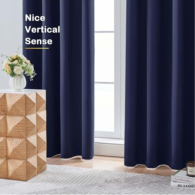 OVZME Navy Blue Blackout Curtains - Image 9