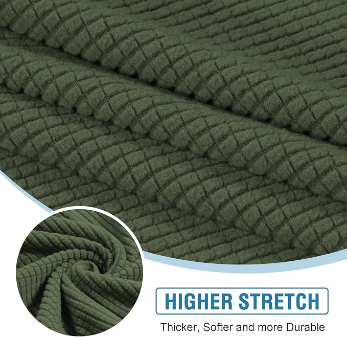 H.VERSAILTEX Sectional Couch Covers 4 Pieces Sofa Seat Cushion Covers L Shape - Image 4