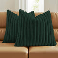 FUTEI Dark Green Decorative Throw Pillow Covers Set of 2, 18x18 Inch Soft by FUTEI