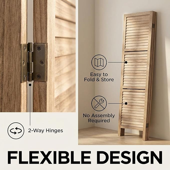Bluecat 4 Panel Folding Room Divider - Image 3