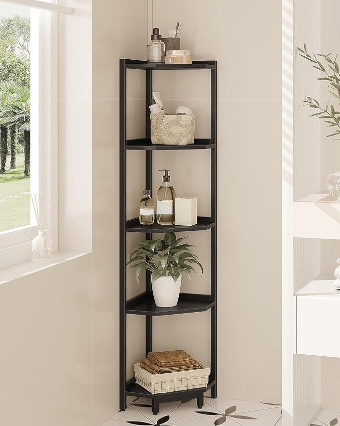 Hzuaneri Corner Shelf Stand, Corner Bookshelf, Storage Standing Shelf Unit - Image 5
