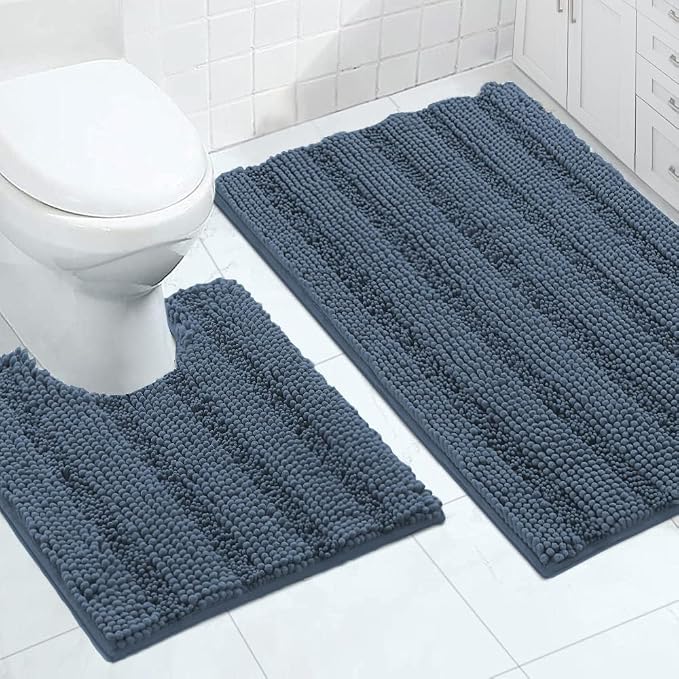 Turquoize Bathroom Rugs Set Non-Slip Bath Mats by Turquoize