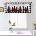Christmas Kitchen Curtains Christmas Tree Windows Valances Rod Pocket Curtain by BrilliStar
