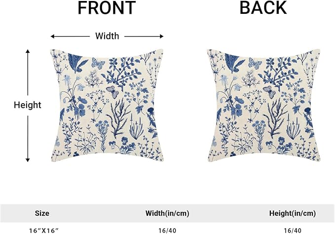 AEIOAE Summer Pillow Covers 16x16 Inch Set of 2, Seasonal Floral Outdoor - Image 5