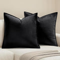 MIULEE Black Velvet Throw Pillow Covers 18x18 Soft Decorative Solid Square by MIULEE