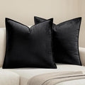MIULEE Black Velvet Throw Pillow Covers 20x20 Soft Decorative Solid Square by MIULEE