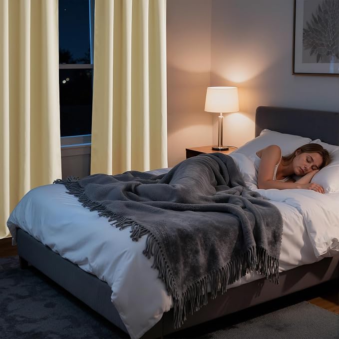 RYB HOME Bedroom Blackout Curtains 84 inches Long, 100% Blackout Thermal - Image 5