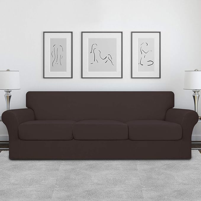 Easy-Going 4 Pieces Oversized Stretch Soft Couch Cover - Image 2