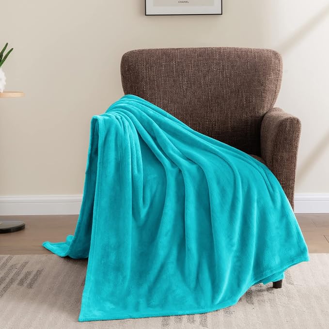 BEDELITE Fleece Blankets Twin Size Teal Throw Blankets - Image 7