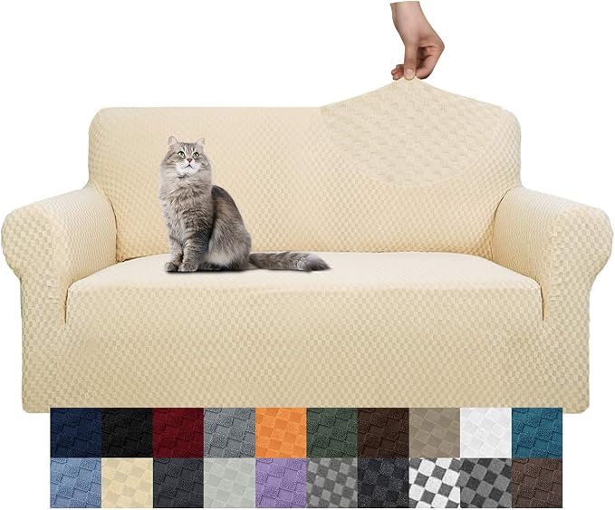 YEMYHOM Couch Cover Latest Jacquard Design High Stretch Sofa Covers by YEMYHOM