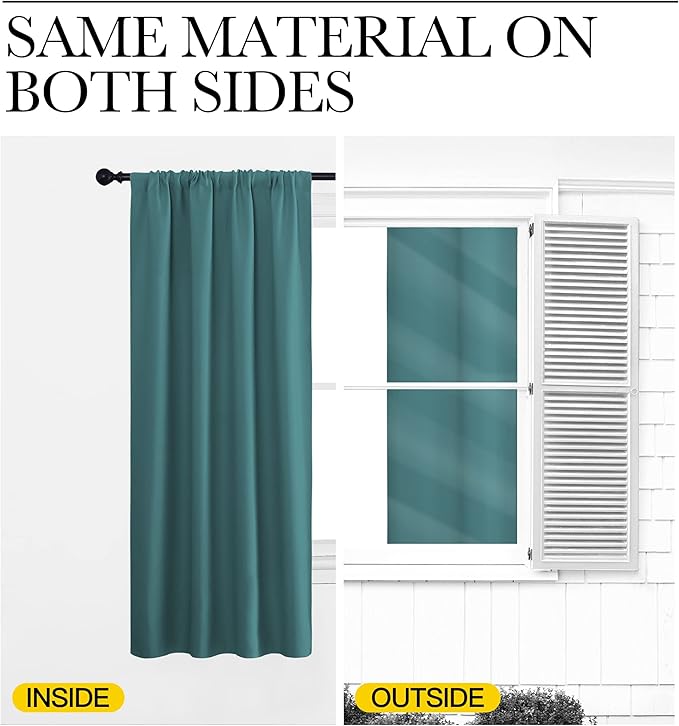 NICETOWN Kitchen Curtains Blackout Drapes & Curtains, Energy Smart Window - Image 6