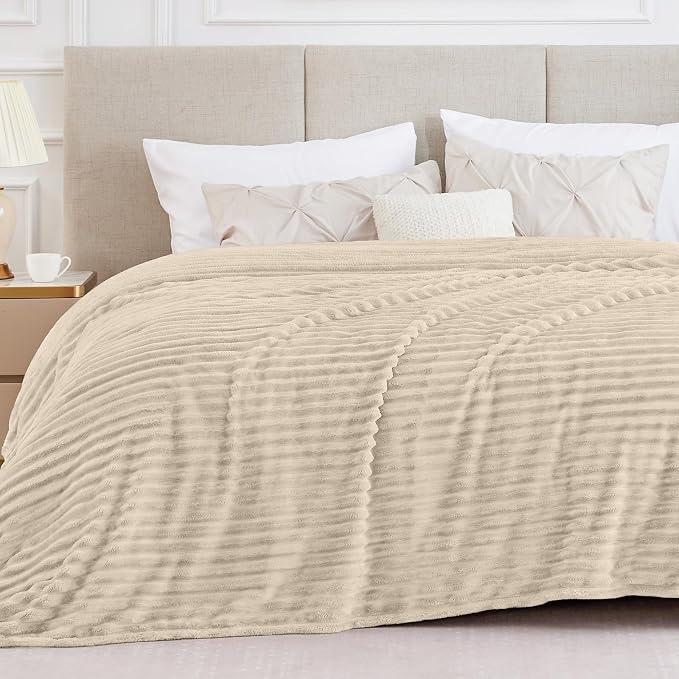 BEDELITE Blankets Queen Size for Bed, 300GSM Soft & Warm Fleece Blanket by BEDELITE