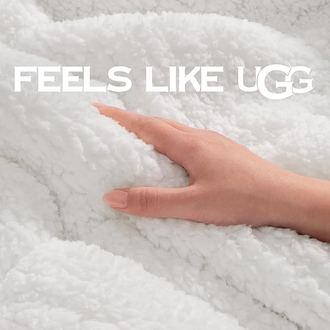 UGG Nita Throw Blanket for Bed, Soft Reversible Plush Throw for Couch and - Image 5
