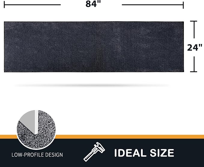 PURRUGS Dirt Trapping Door Mat 24" x 84", Non-Slip Machine Washable Entryway Rug - Image 2