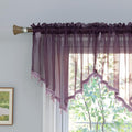 Beaded Sheer Valance Curtains for Living Room, Rod Pocket Farmhouse Window by PearAge