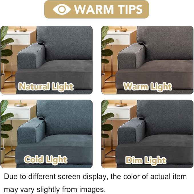 H.VERSAILTEX Stretch Velvet T Cushion Chair Covers - Image 4