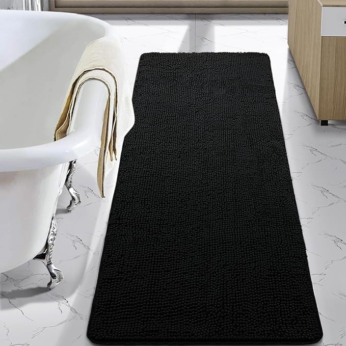 LOCHAS Luxury Bathroom Rug Shaggy Bath Mat 24 x 70 Inch, Washable Non Slip Bath by LOCHAS