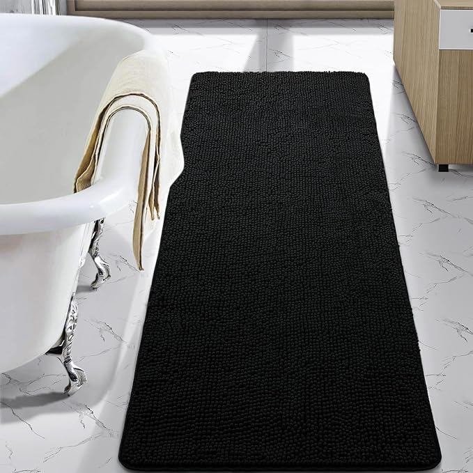LOCHAS Luxury Bathroom Rug Shaggy Bath Mat 24 x 48 Inch, Washable Non Slip Bath by LOCHAS