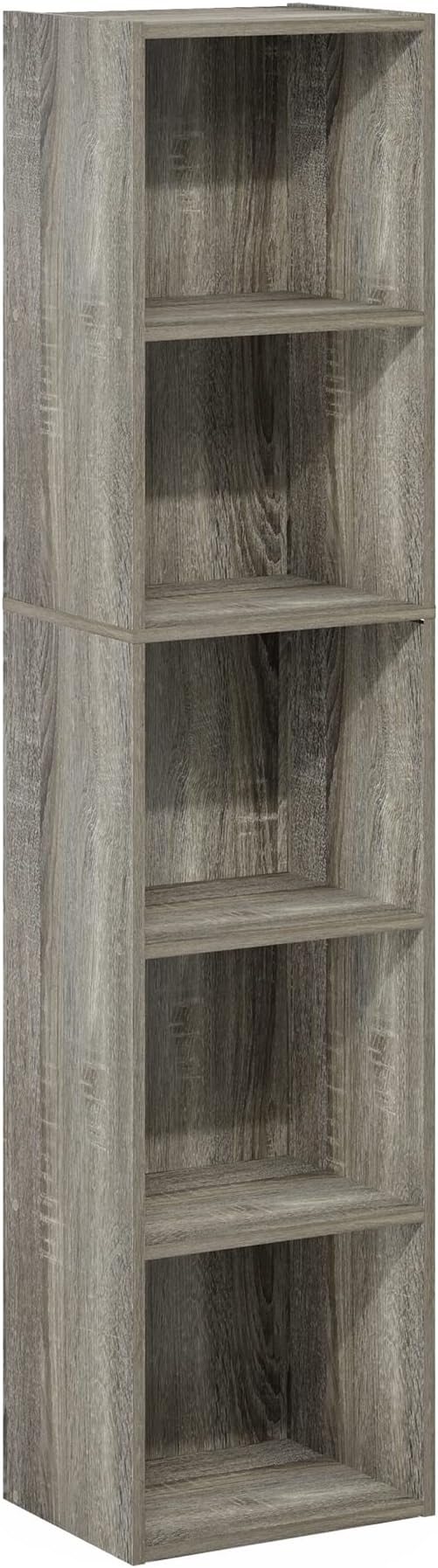 Furinno PASIR Book Shelf, 5-Tier Modern Bookshelf, Open Shelves Bookcase 9 x 12 - Image 7