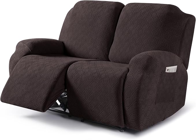 VANSOFY Loveseat Recliner Covers, 2-Pieces Stretch Reclining Couch Cover by VANSOFYFURNITURECOVERS