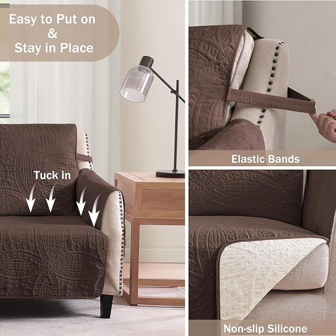 Quilted Grand Sofa Covers Washable, Couch Cover - Image 5