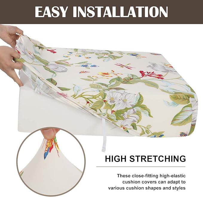 SearchI Stretch Printed Sofa Couch Cushion Covers Replacement Chair Cushion - Image 5