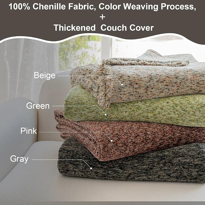 ROOMLIFE Gray Couch Cover Boho Sofa Covers - Image 7